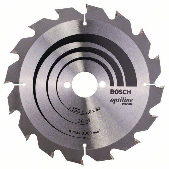 Bosch Optiline Wood -Pyörösahanterä 190x30 mm, 16 hammasta