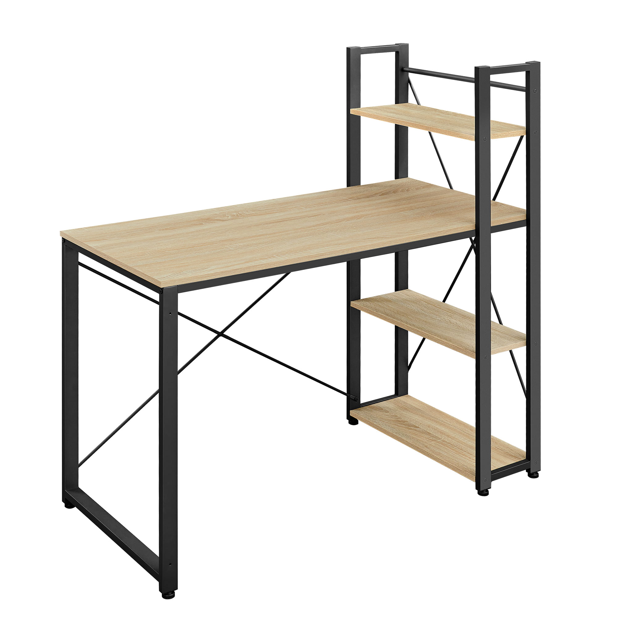 Tietokonepöytä sonoma-tammi, 3 hyllyä, LWD048B11