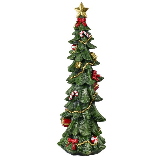 Joulukuusifiguuri SANTA LILA vihreä 19x18x61 cm