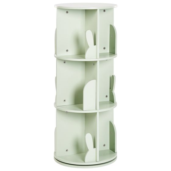 Pyörivä kirjahylly CANEY 94 cm Vaaleanvihreä