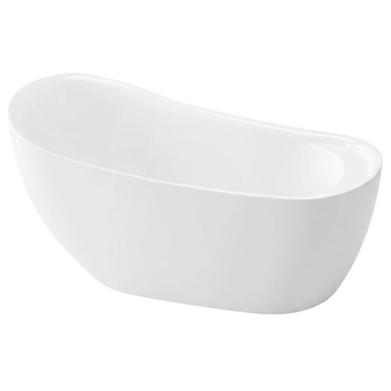 REA Vapaasti Seisova Kylpyamme Orte 170 Harjalla Kuparinen Kylpyammeen Tulppa Valkoinen, 171X78X79,5Cm