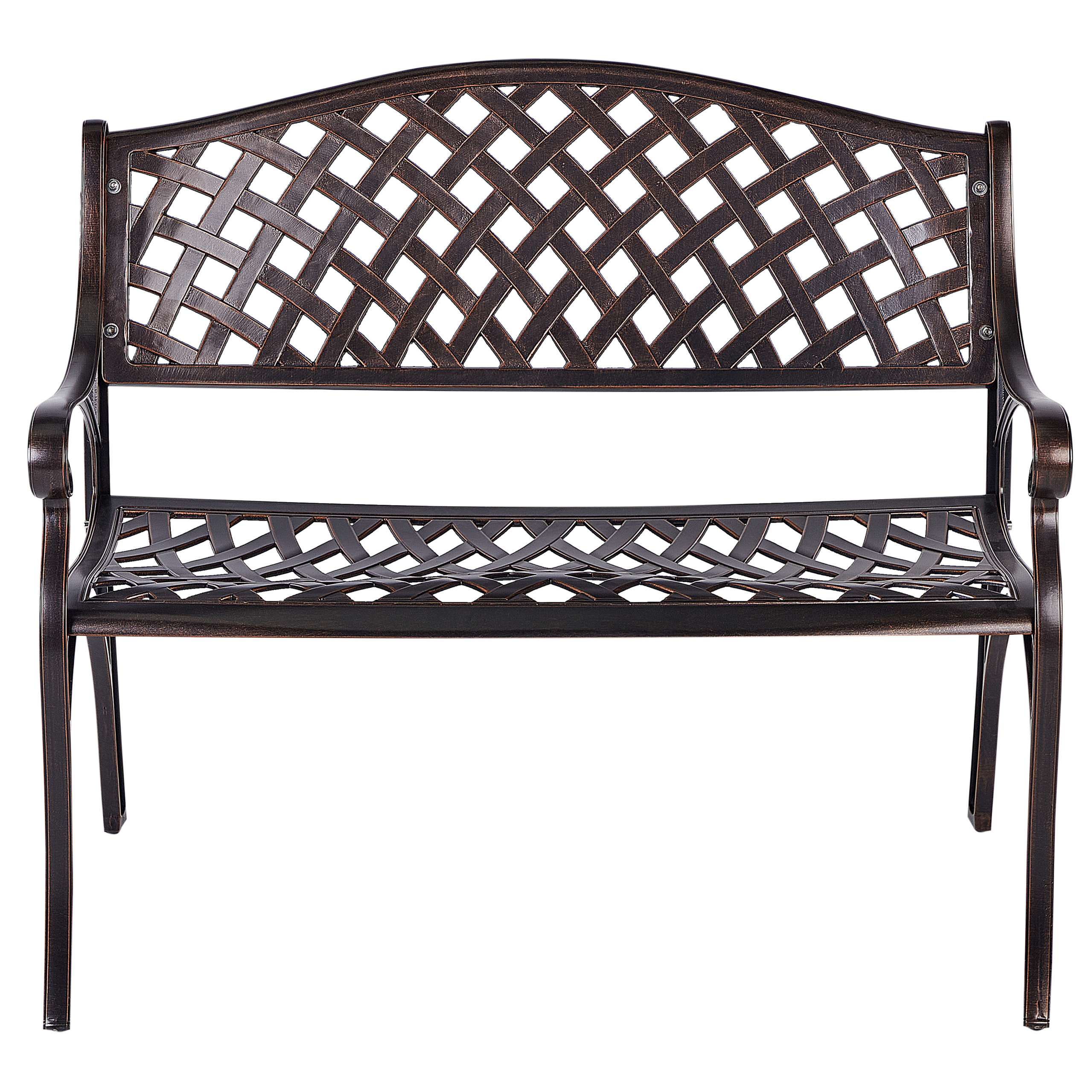 Puutarhapenkki STAGGIA 104 cm metalli Ruskea