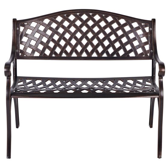 Puutarhapenkki STAGGIA 104 cm metalli Ruskea