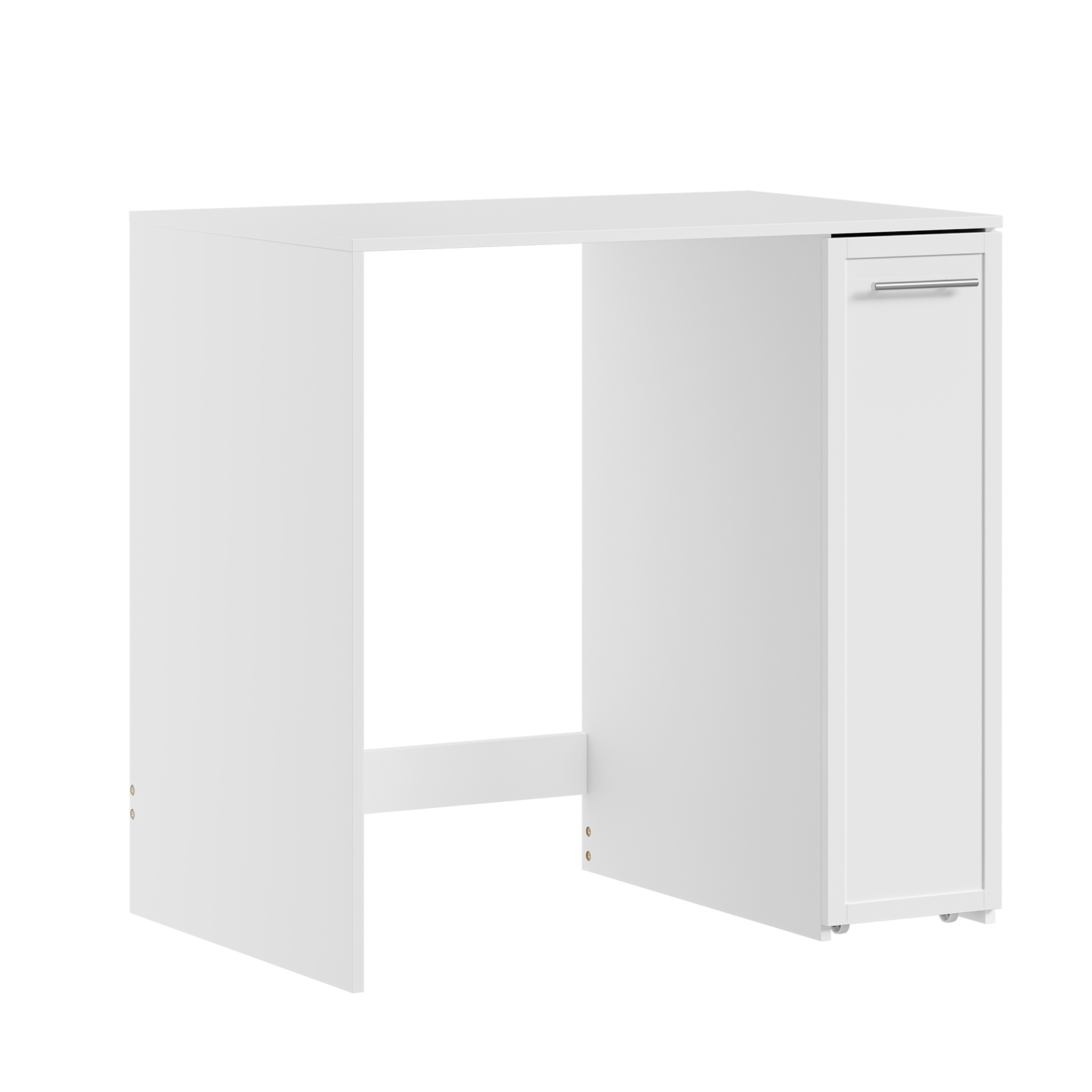 Sivukaappi 2 kpl setti pyörillä ja vetolaatikoilla valkoinen 90.0x60.0x88.0 cm BZR229-W