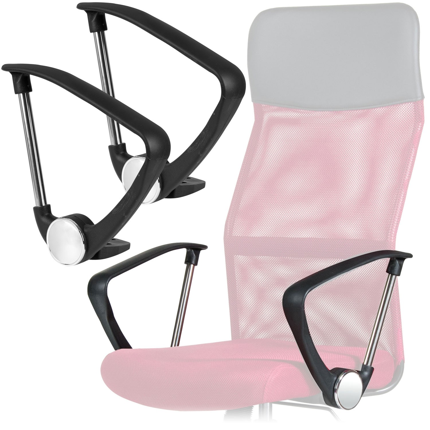 Käsinojat Sydney-nojatuoliin, mustat, 2 kpl.