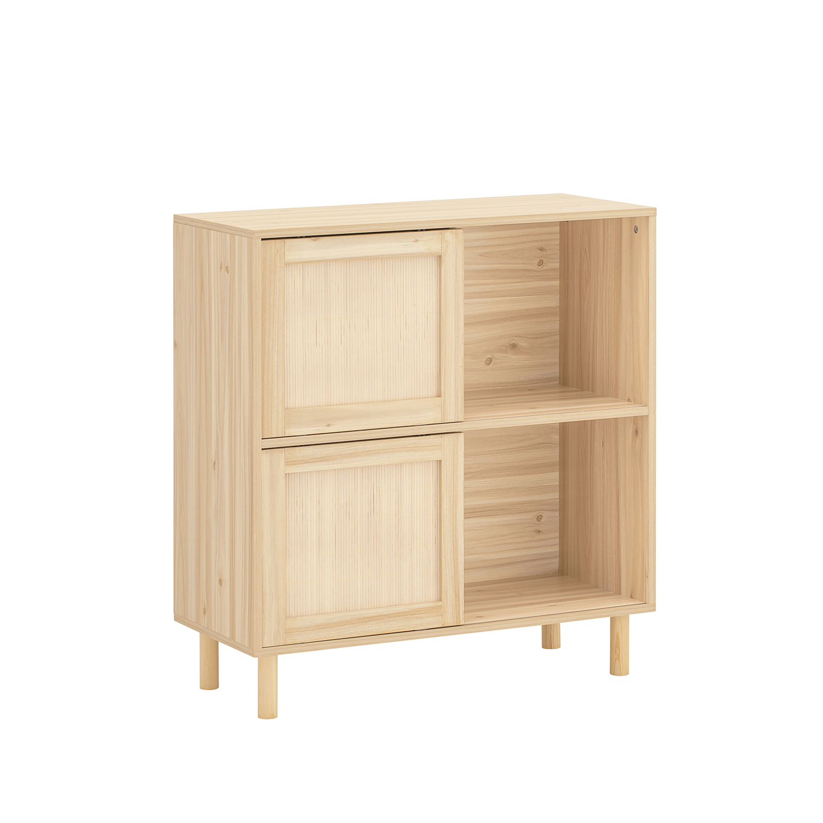 SoBuy Keittiökaappi FSB87-N 2-oven luonnonmateriaali 80x35x87cm