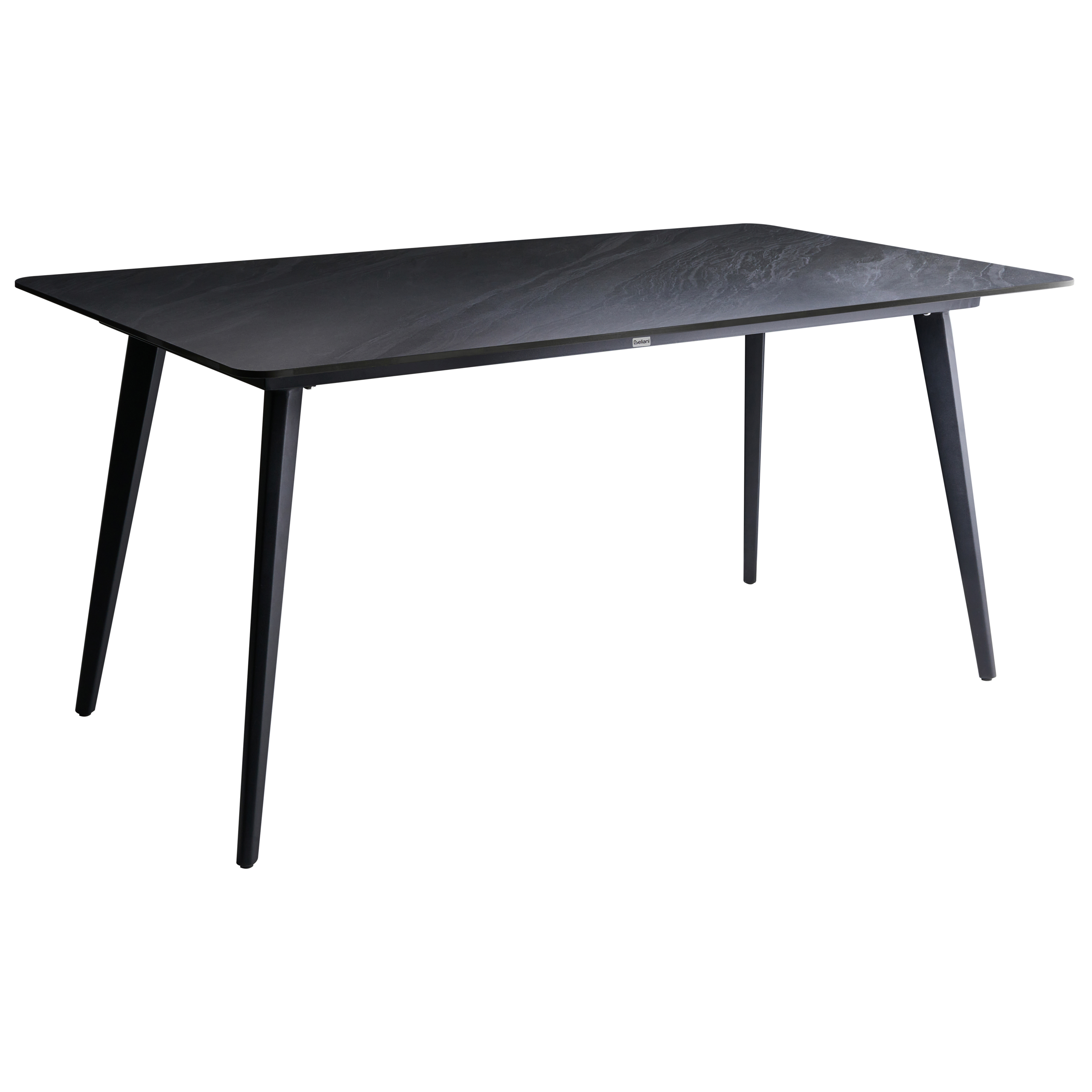Puutarhapöytä RODALLO 160 cm 90 cm Kivi Musta marmorikuvio