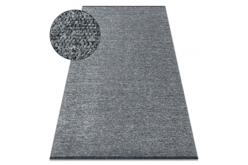 Matto FLORENCE 24021 Yksivärinen, glamouri, litteä kudottu, - harmaa 155x220 cm