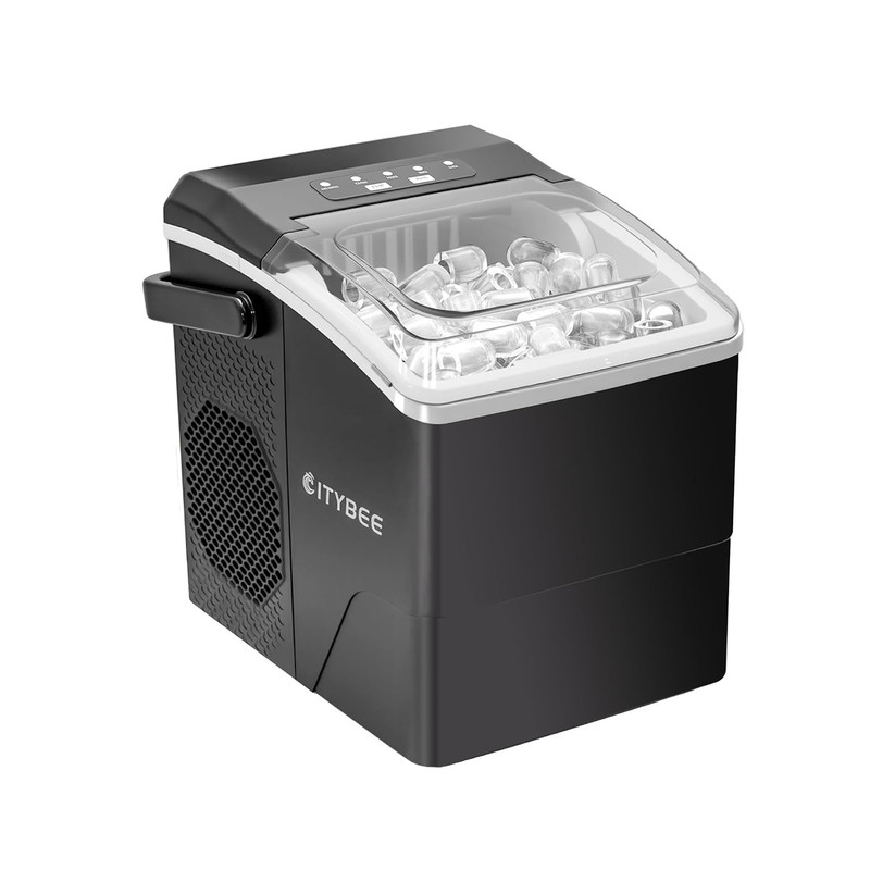 NETTLIFE jääpalakone pieni hiljainen jääpalakone - 2 kuutiokokoa minijääpalakone 9 jääpalaa valmis 6 minuutissa