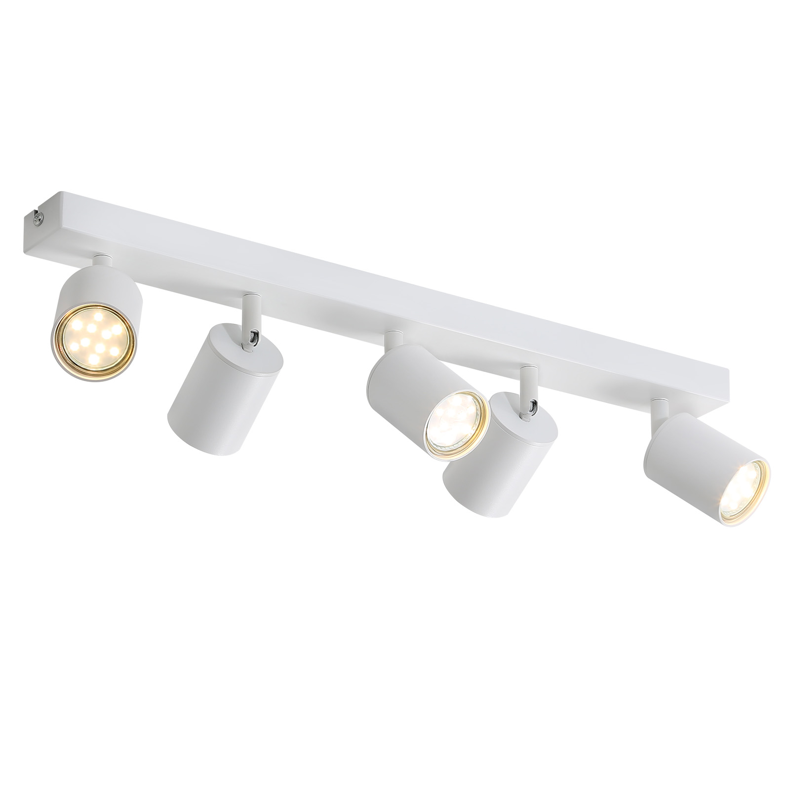 NETTLIFE 5 valkoista LED-kattospottilamppua GU10 liekki 330° kääntyvä moderni teollinen seinävalaisin olohuoneeseen makuuhuoneeseen ilman polttimoa