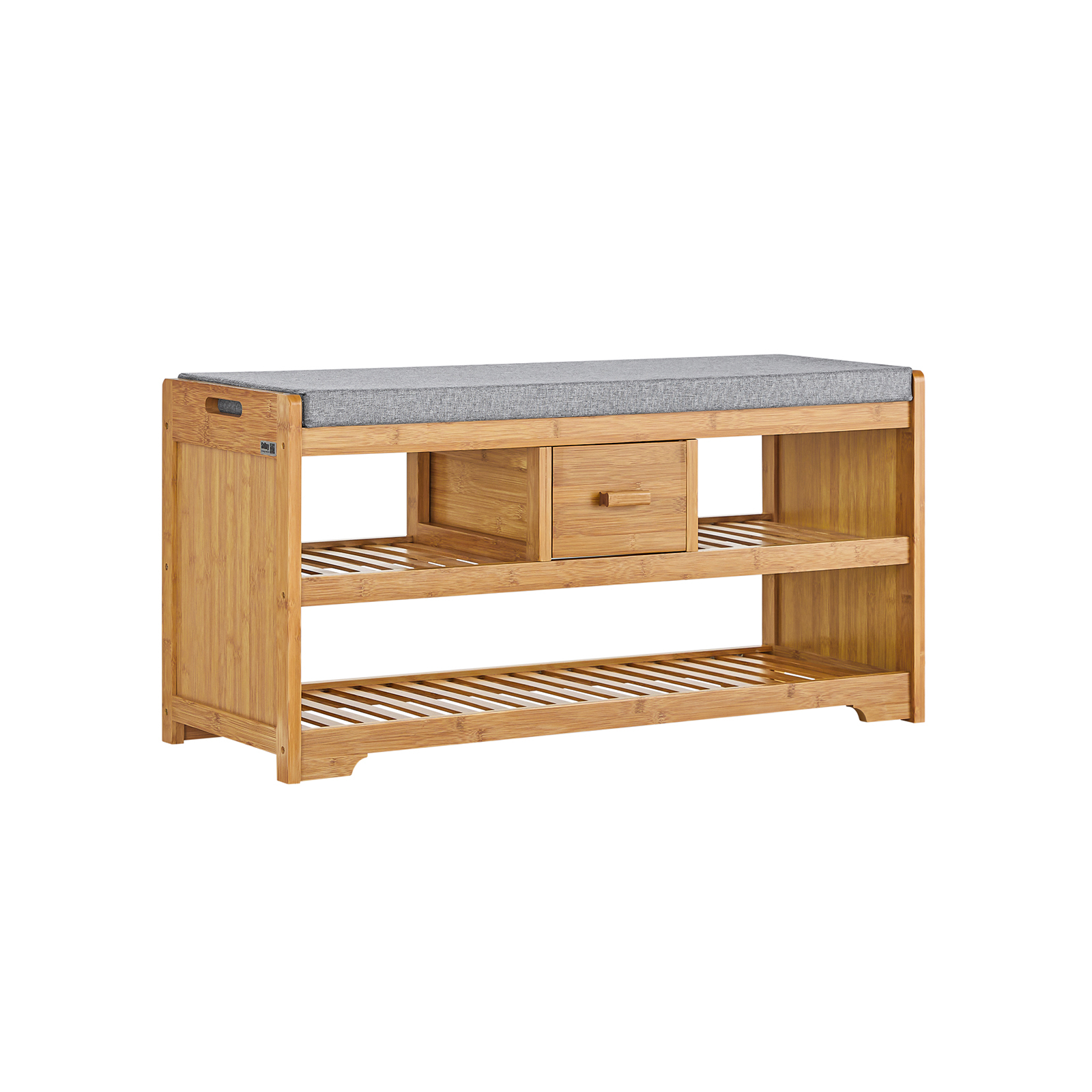 SoBuy Bambusäilytyspenkki luonnollinen puu FSR75-N