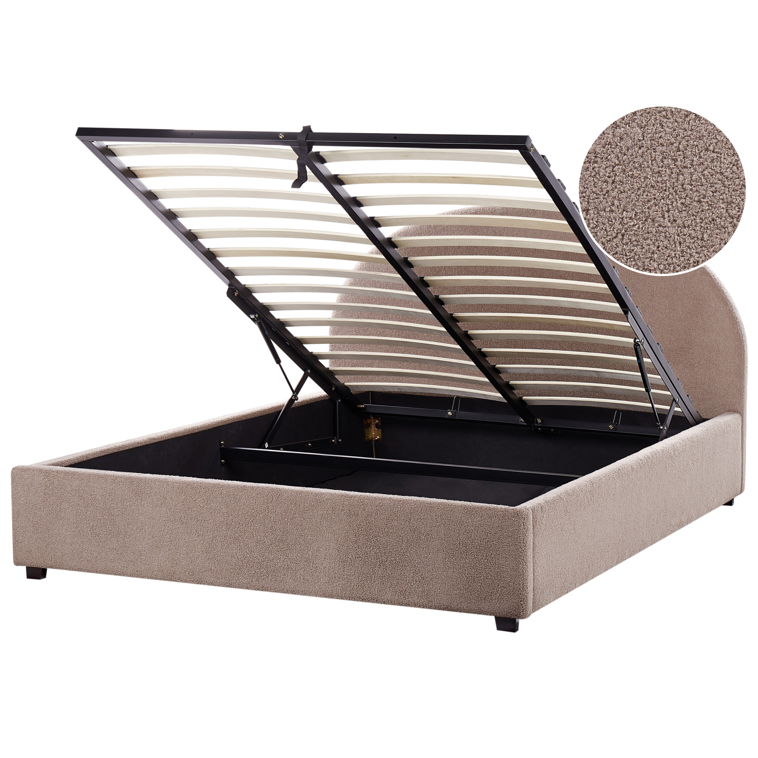 Sänky säilytystilalla buklee VAUCLUSE 160 x 200 cm Ruskeanharmaa