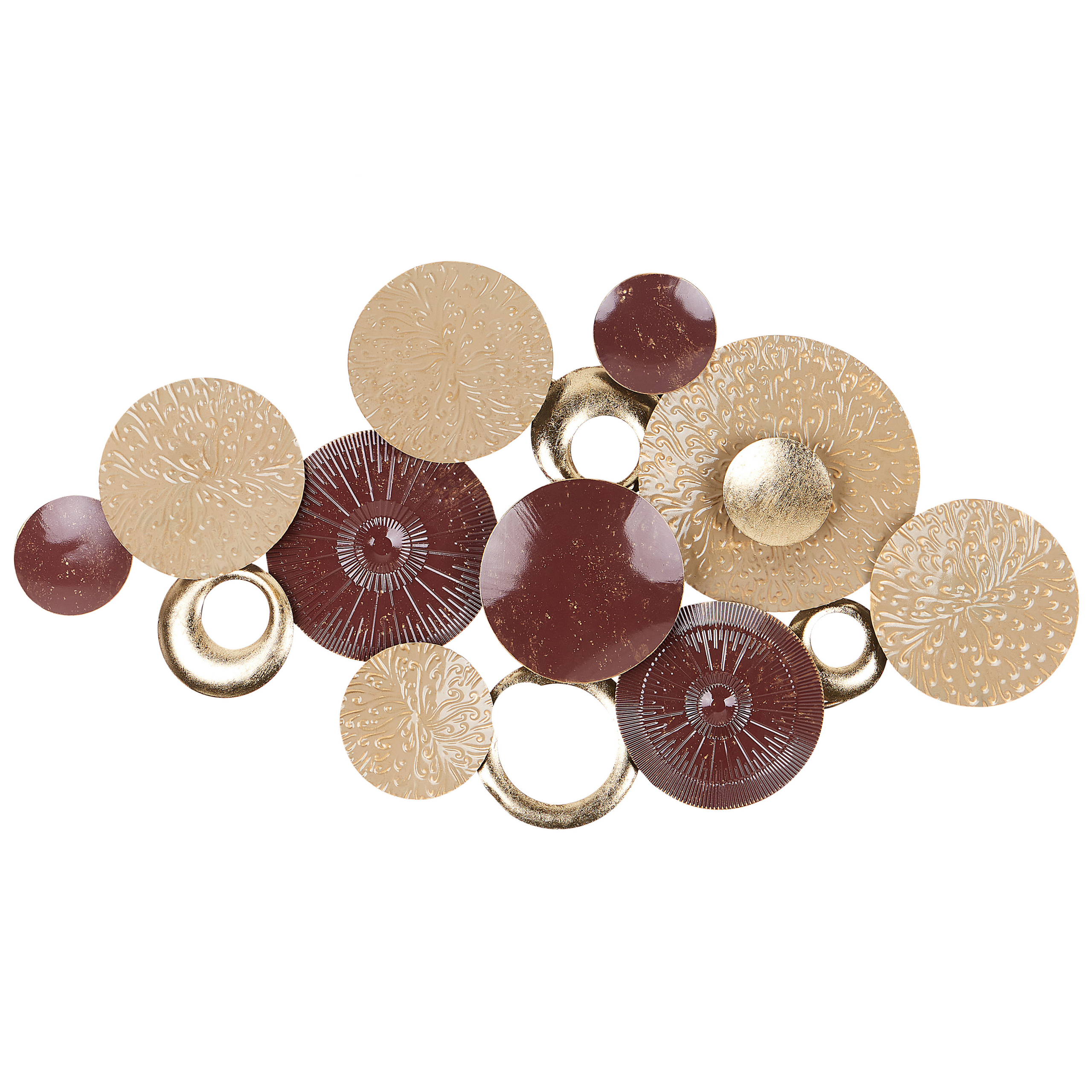 Seinäkoriste BROMINE metalli 69 cm Kulta