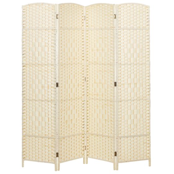 Tilanjakaja 4 paneelia LAPPAGO 163 cm 170 cm Vaaleanbeige