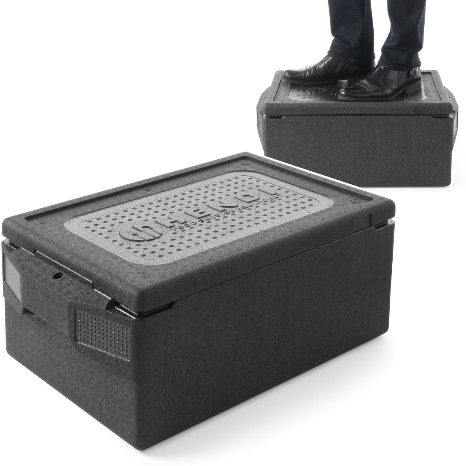 Lämpöeristetty tarjoiluastia, termospullo ruoan kuljetukseen, EEP GN1/1 39L - Hendi 707982