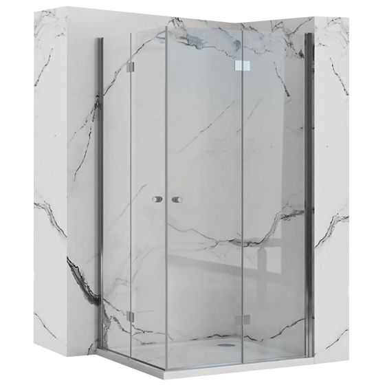 REA Taitettava suihkukaappi FOLD N2 100x110 kromi, 100X110X190CM