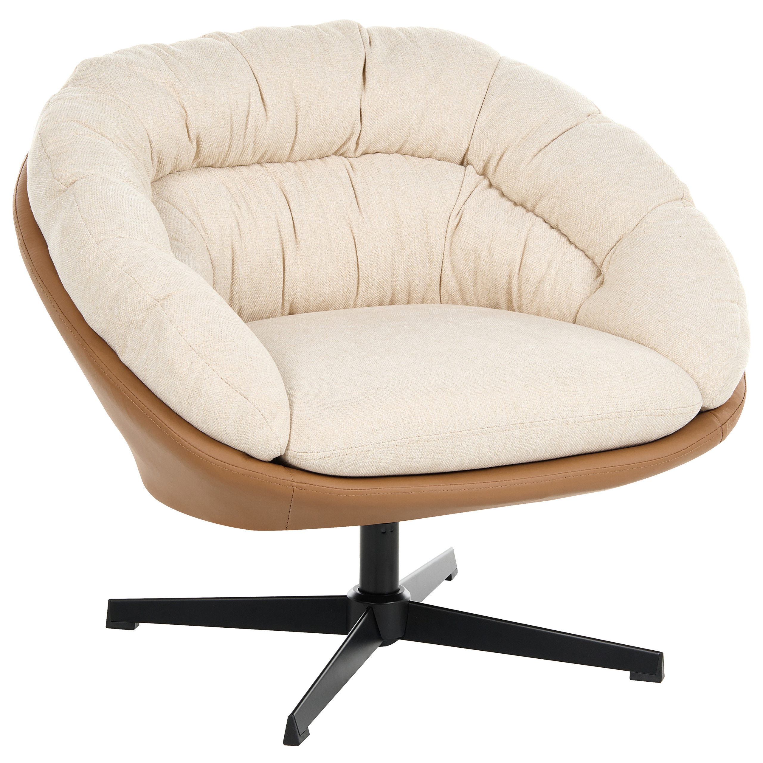 Nojatuoli pyörivä TRANUM  Kangas Beige