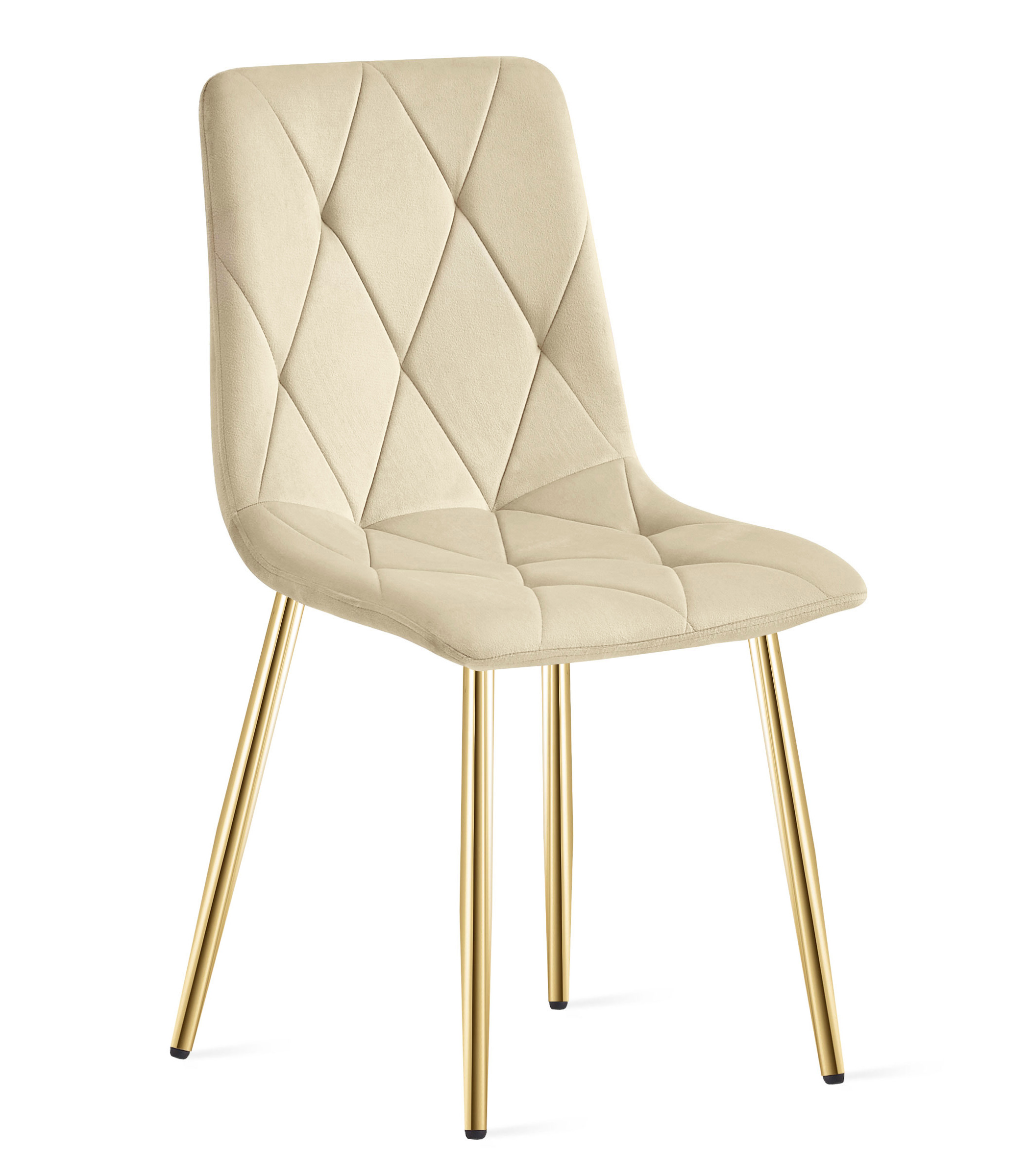 LIBRA-tuoli, vaalea beige sametti, kullanväriset jalat (1 kpl)