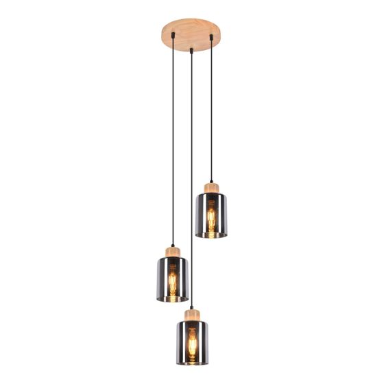 NETTLIFE puinen riippuvalaisin, E27-riippuvalaisin, vintage-lasinen ruokapöytävalaisin