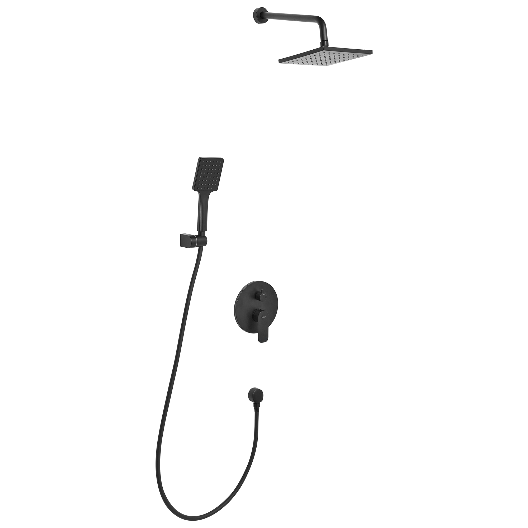 Piiloasennettava sadesuihkusetti GUARATUBA Musta