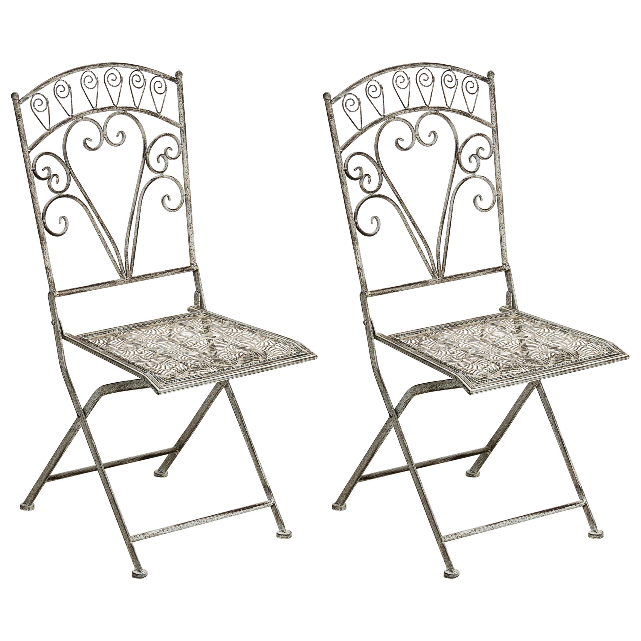 Puutarhatuolisetti 2 kpl NURRA  kokoontaitettava metalli Harmaa