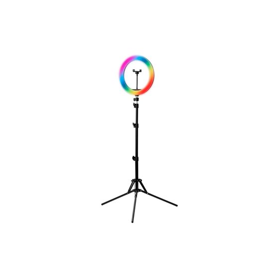 Rengasvalo jalustalla GLOW 13" RGB bsc 10W