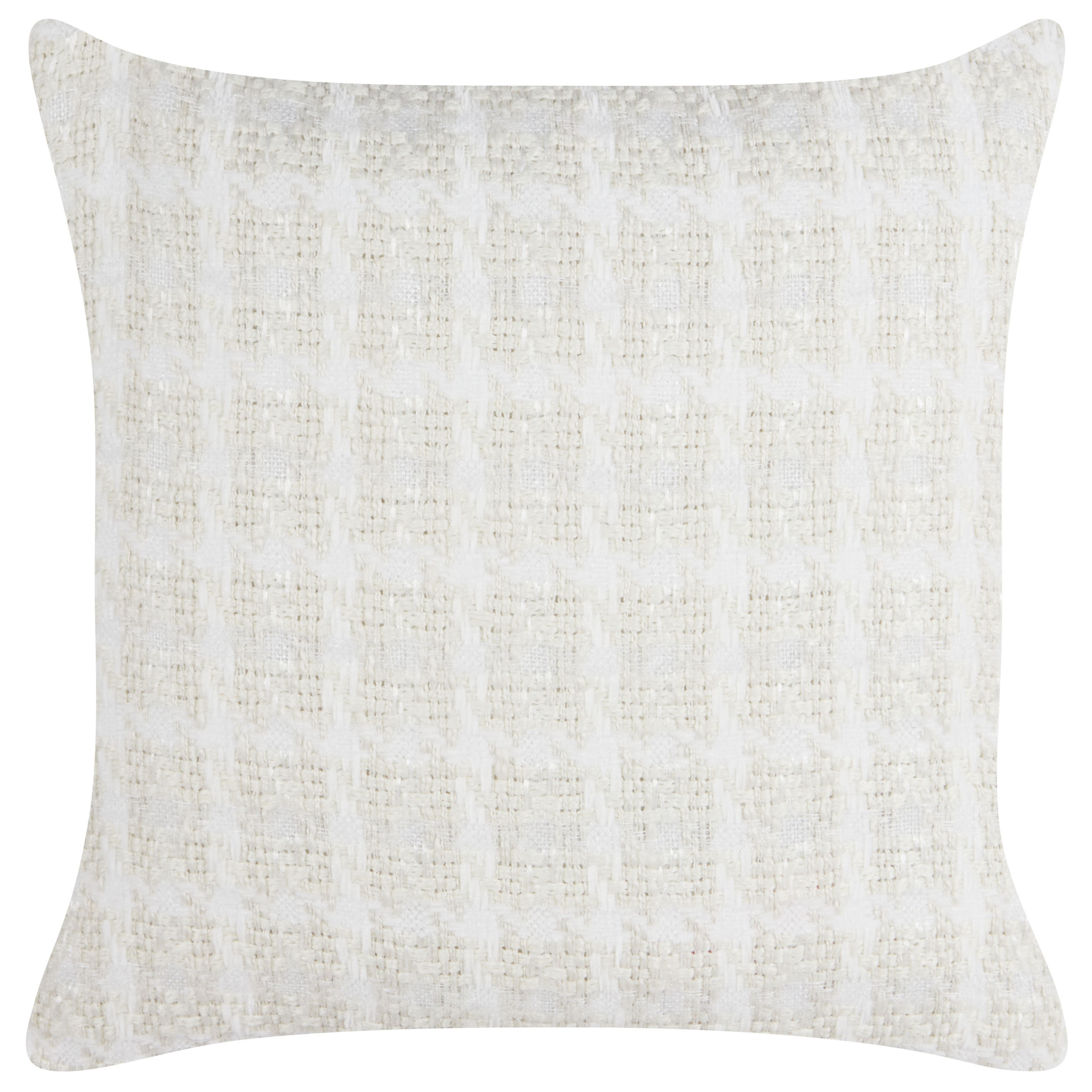 Koristetyyny DOURIS 45 x 45 cm Vaaleanbeige Ruutukuvio