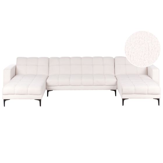 U-moduulivuodesohva ALNES buklee Valkoinen 5-istuttava