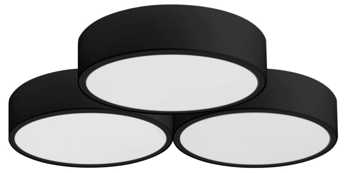 TOOLIGHT kattovalaisin APP878-C TRIPLE musta, 46x49x5cm