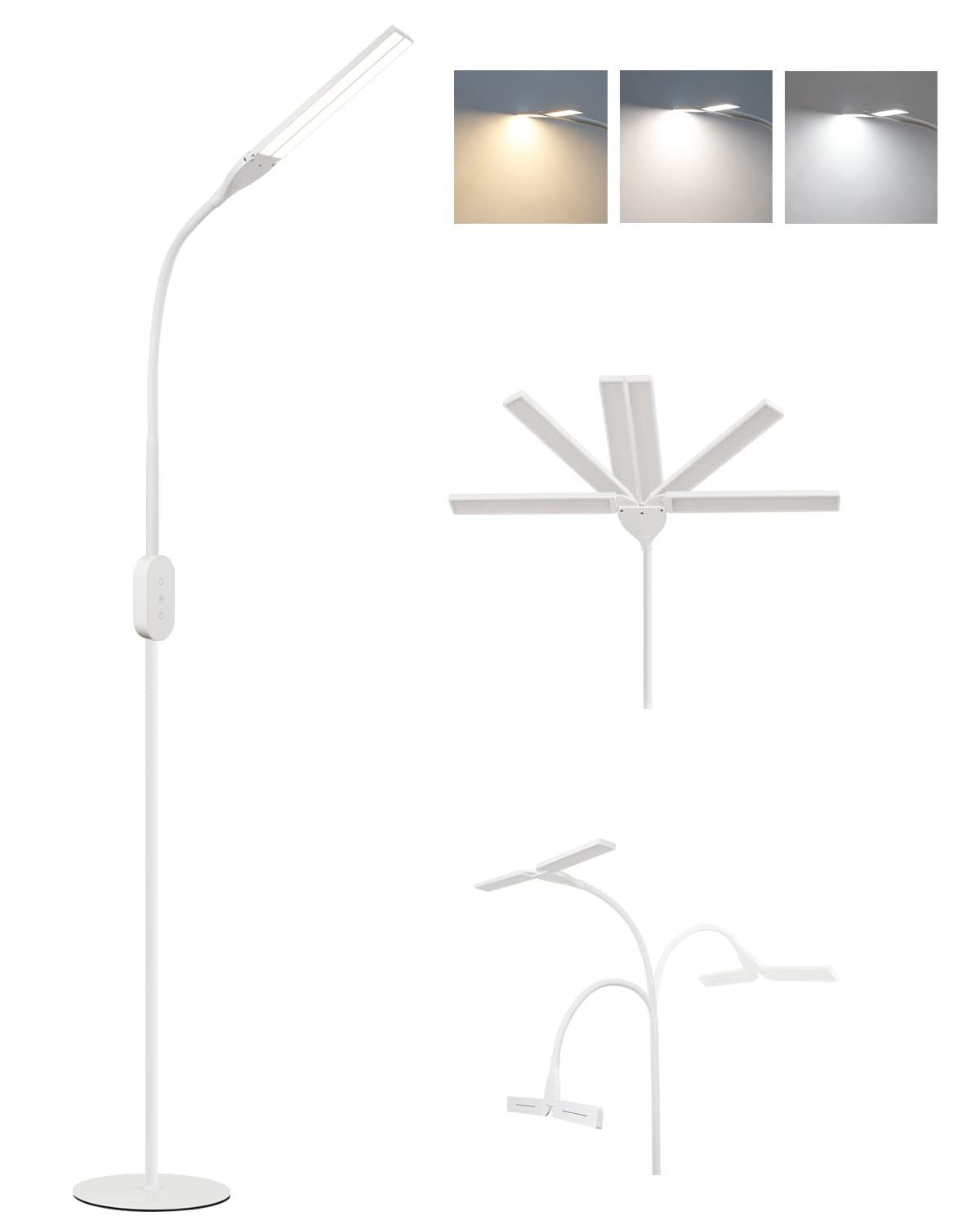 NETTLIFE 158 cm salonkivalaisin LED – Himmennettävä, säädettävä, moderni kosketuskytkin, 9 W, ajastimella ja muistitoiminnolla