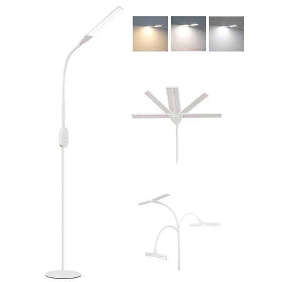 NETTLIFE 158 cm salonkivalaisin LED – Himmennettävä, säädettävä, moderni kosketuskytkin, 9 W, ajastimella ja muistitoiminnolla