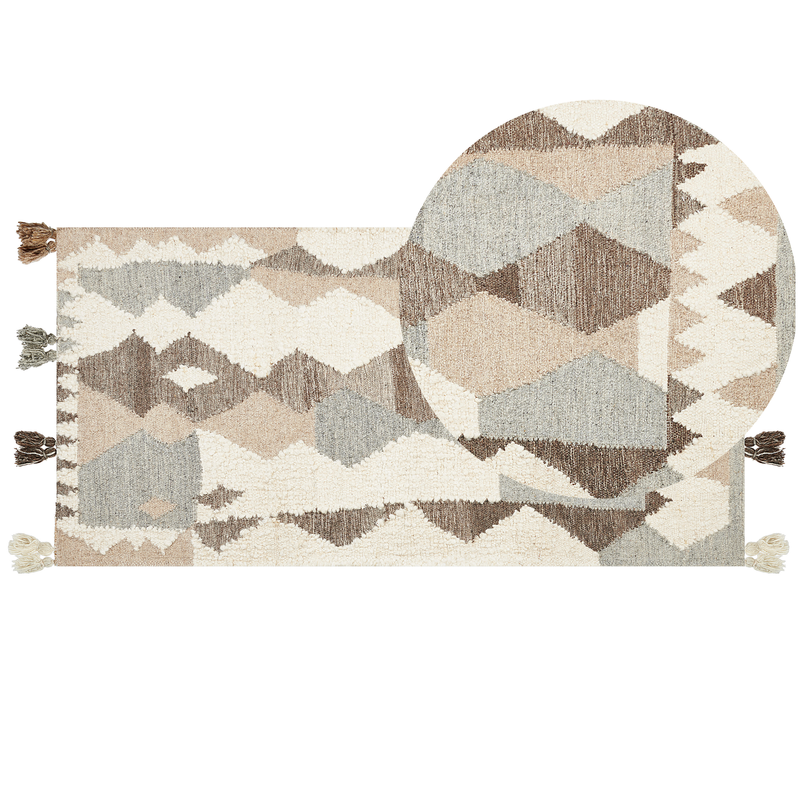 Matto ARALEZ Beige 80 x 150 cm villa Kelim-matto