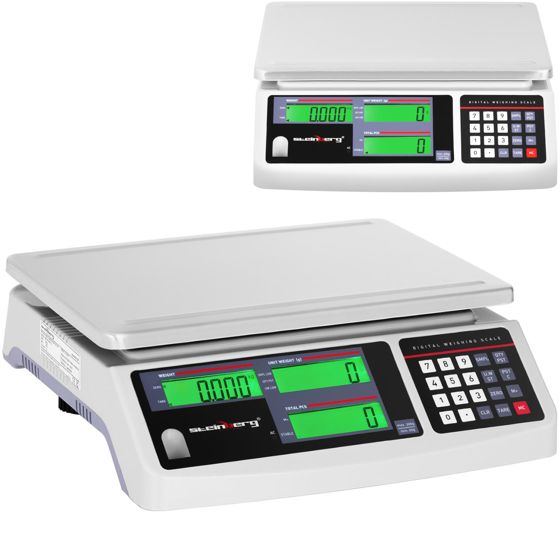Kauppavaaka LCD-näytöllä 30,5 x 22 cm 30 kg / 1 g