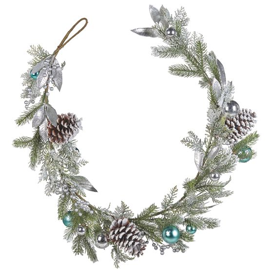 Jouluköynnös LLEIDA 150 cm Hopea