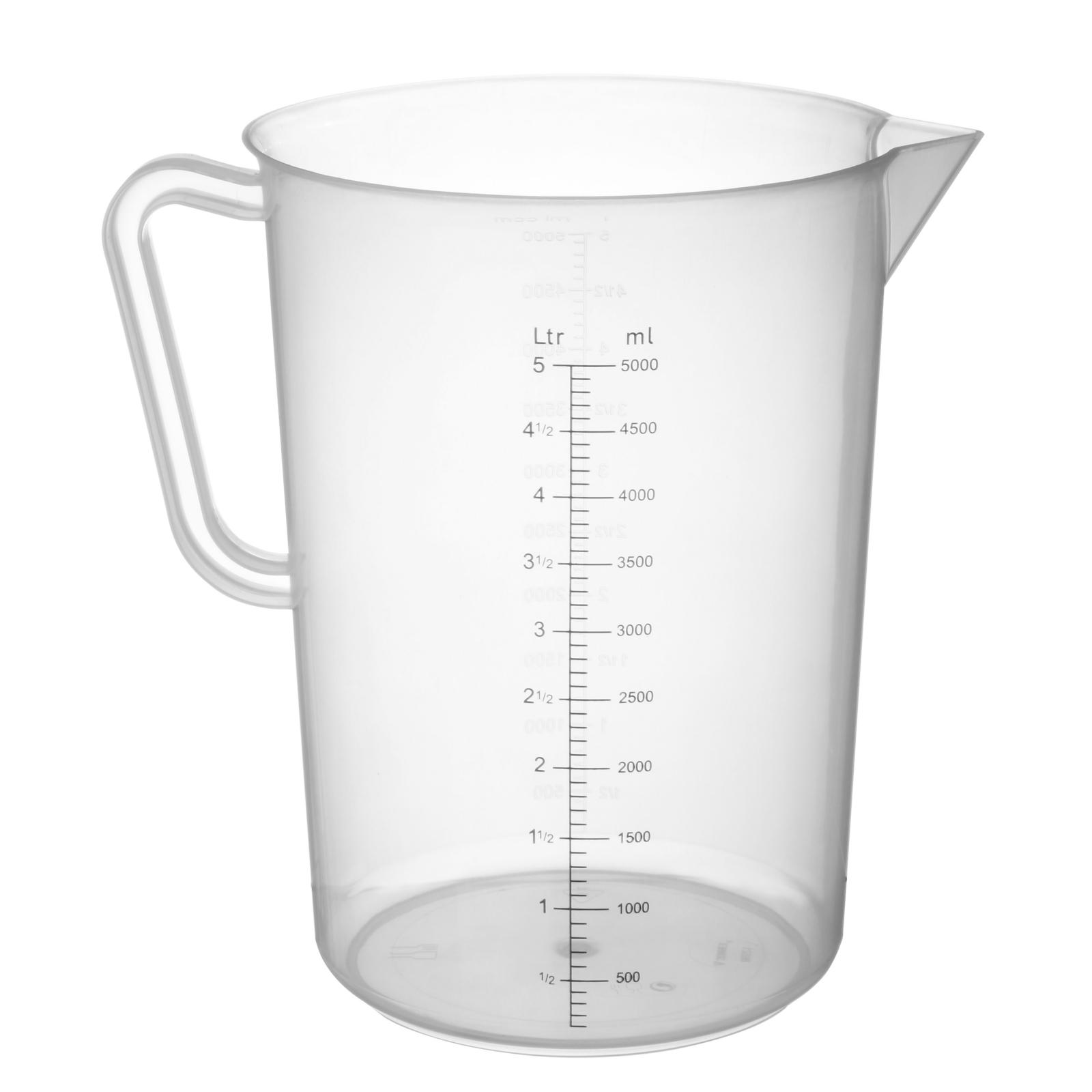 Polypropeenimittakuppi asteikolla 5 l - Hendi 567500