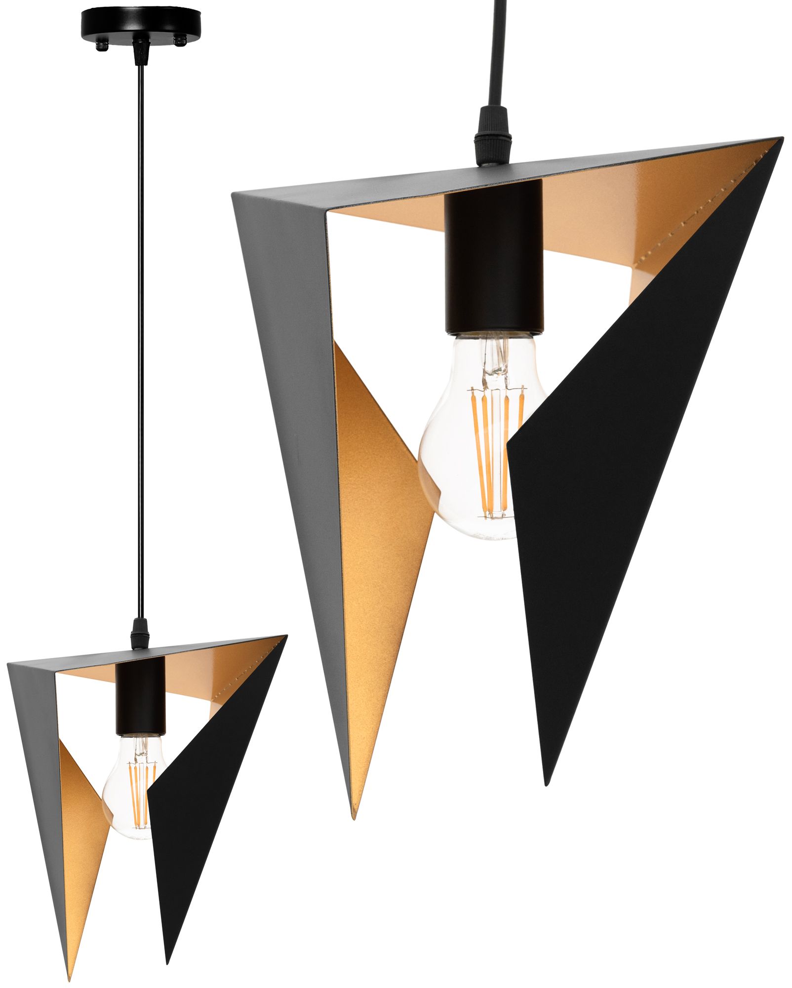 TOOLIGHT riippuva kattovalaisin APP253-1CP musta, 23x17, 5x23cm