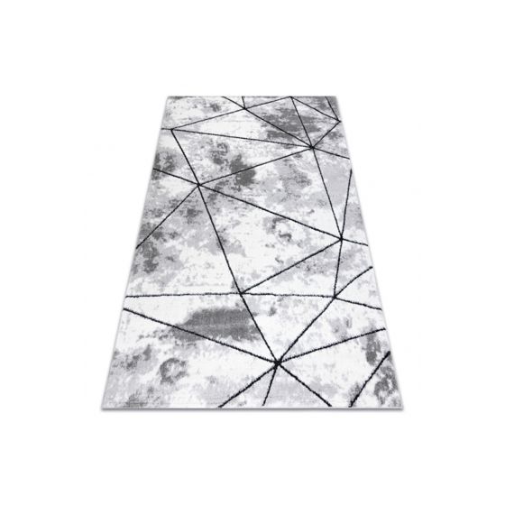 Matto moderni COZY Polygons, geometrinen, kolmiot - harmaa 120x170 cm