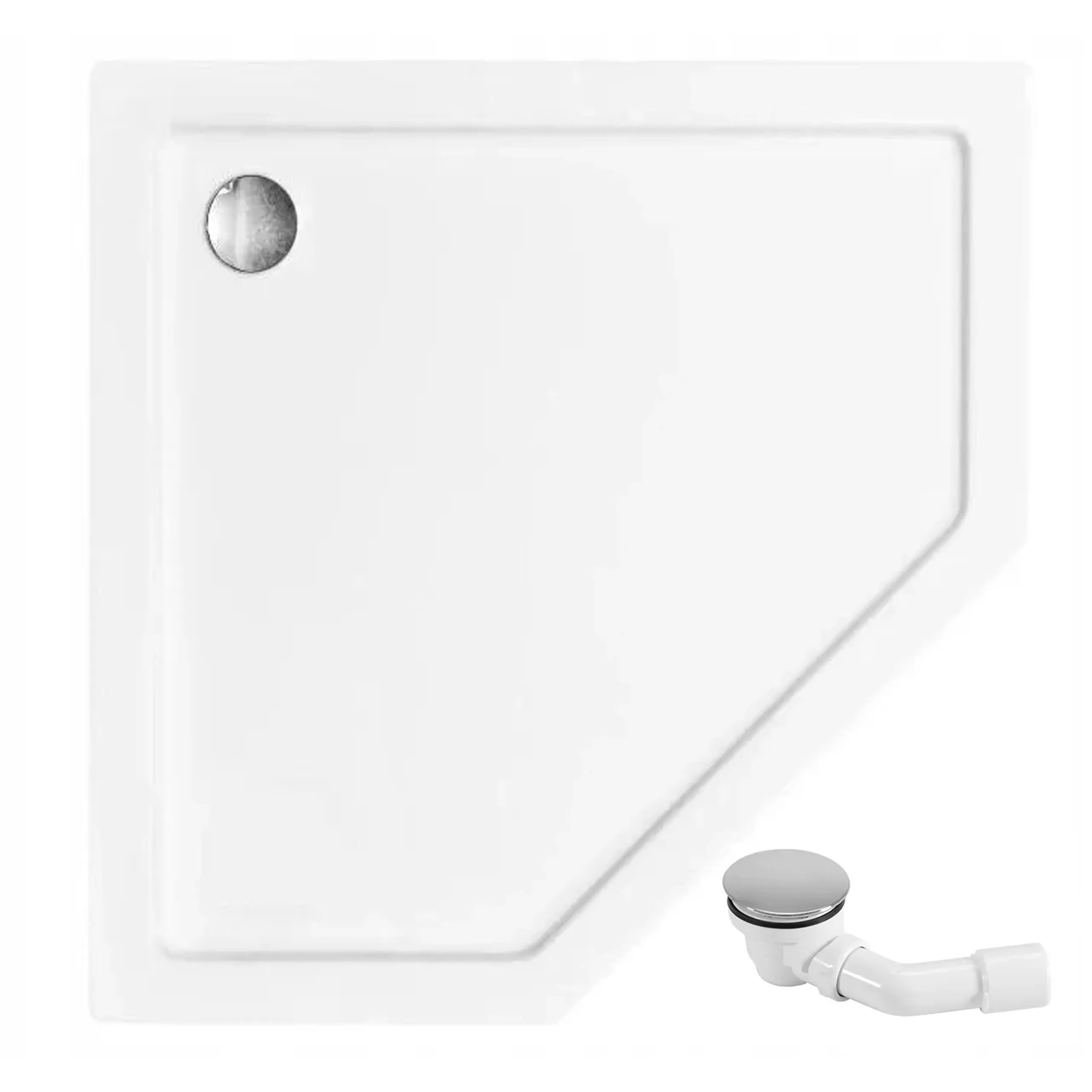 REA suihkuallas DIAMOND 90x90 valkoinen, 90X90X5CM