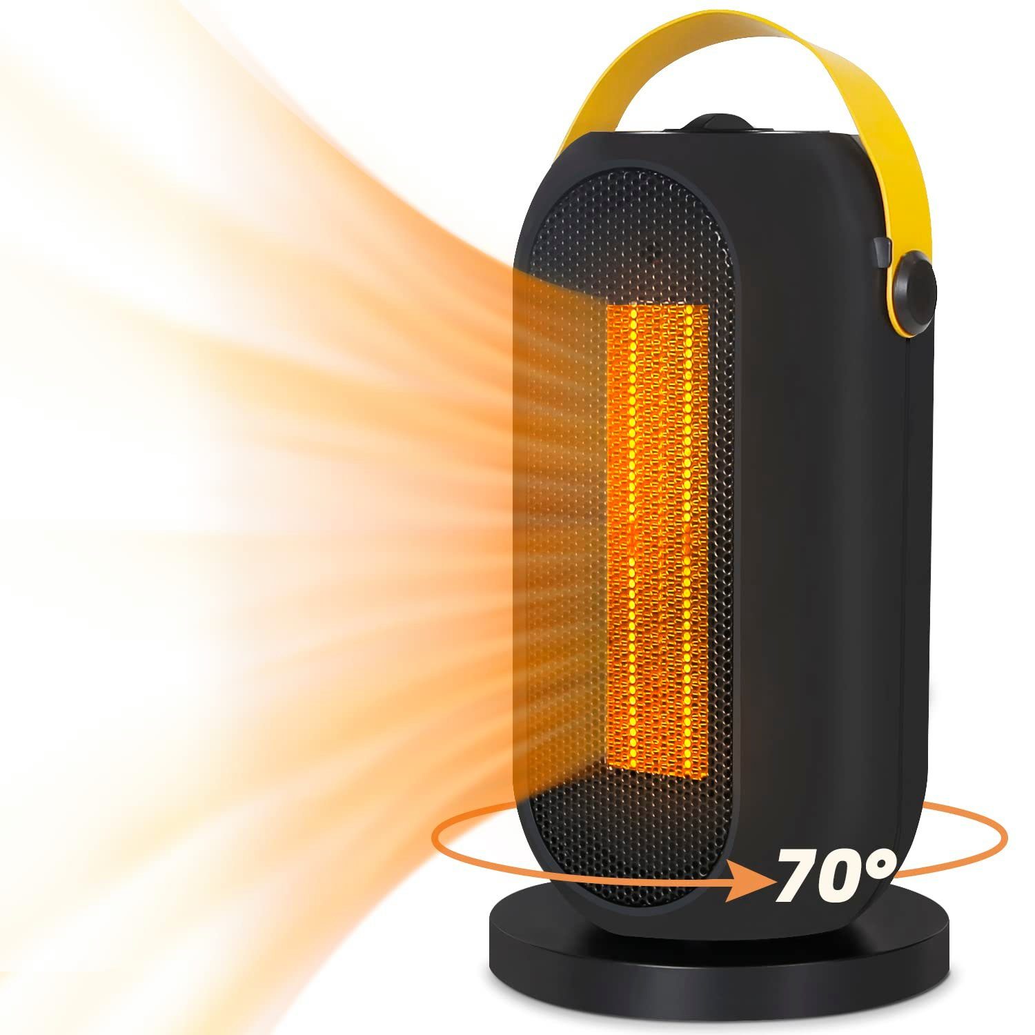 NETTLIFE PTC-keramiikkalämmityspuhallin 1200W, hiljainen, energiatehokas, ylikuumenemissuojalla, siirrettävä, kylpyhuonekäyttöön