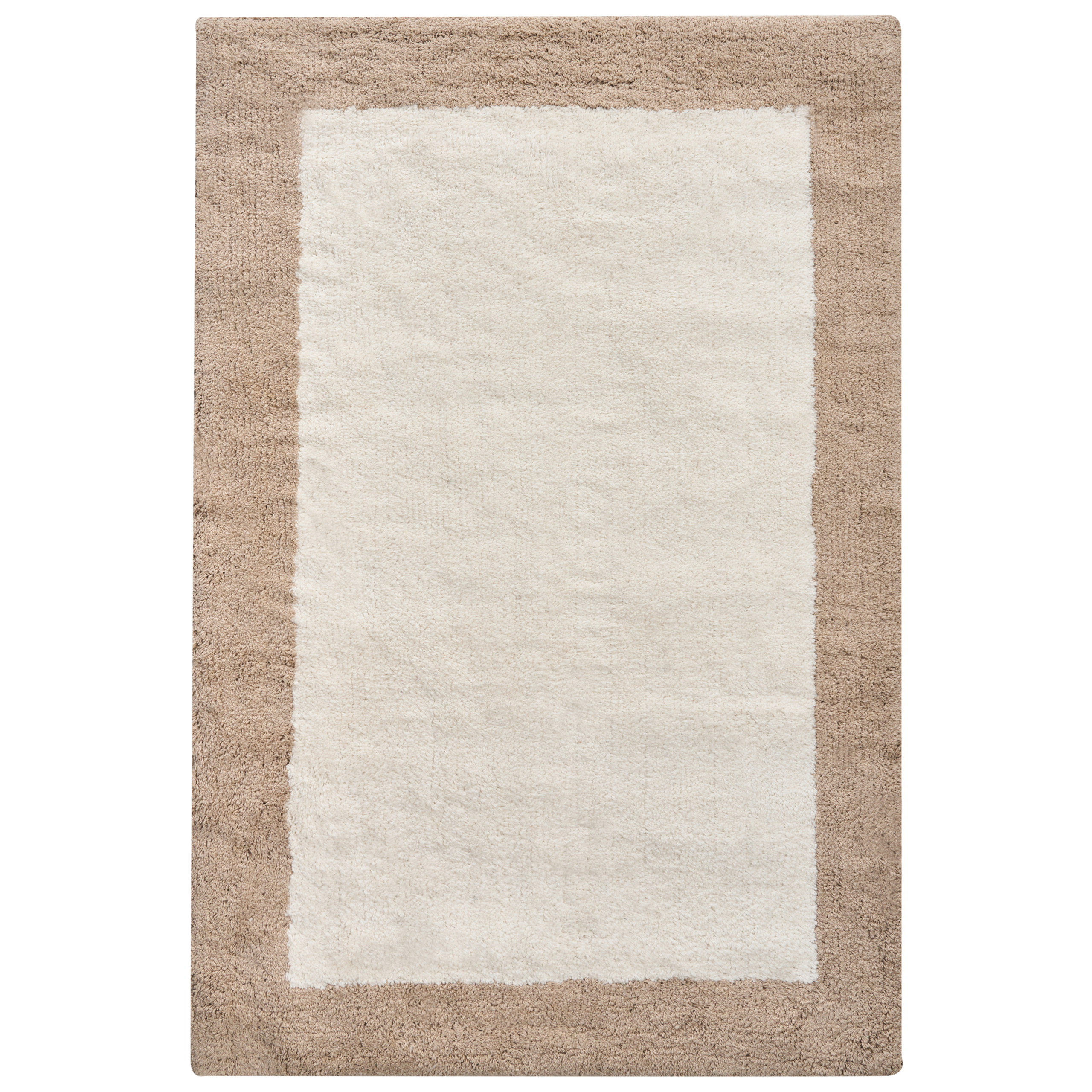 Kylpyhuonematto KABRI Ruskea/beige 60 x 90 cm Puuvilla