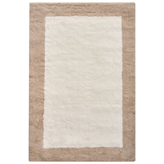 Kylpyhuonematto KABRI Ruskea/beige 60 x 90 cm Puuvilla