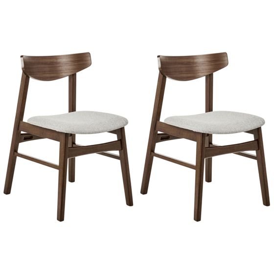 Ruokatuolisetti 2 kpl SMILEY puu Vaaleanharmaa