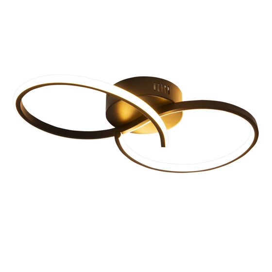 NETTLIFE moderni, LED - kattovalaisin, olohuoneeseen, musta, 12W, sisäkäyttöön, 3000K, lämmin Valkoinen, LED