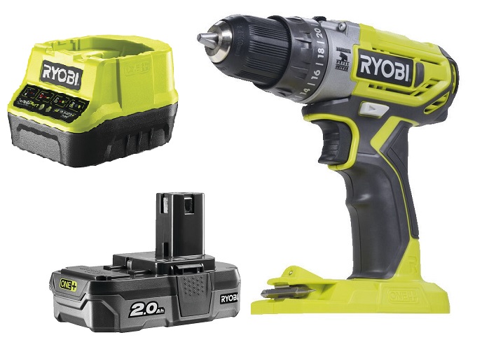 Ryobi R18PD2-120B ONE+ 18V -Akkuiskuporakone 1x 2,0 Ah