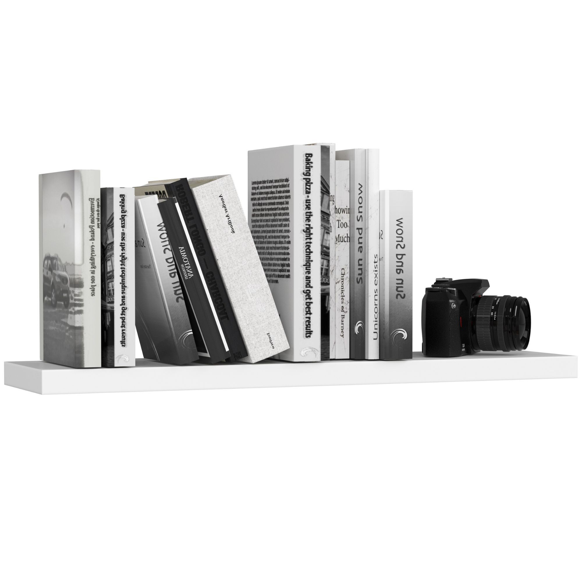 Akord Seinähylly Valkoinen 80x20x4