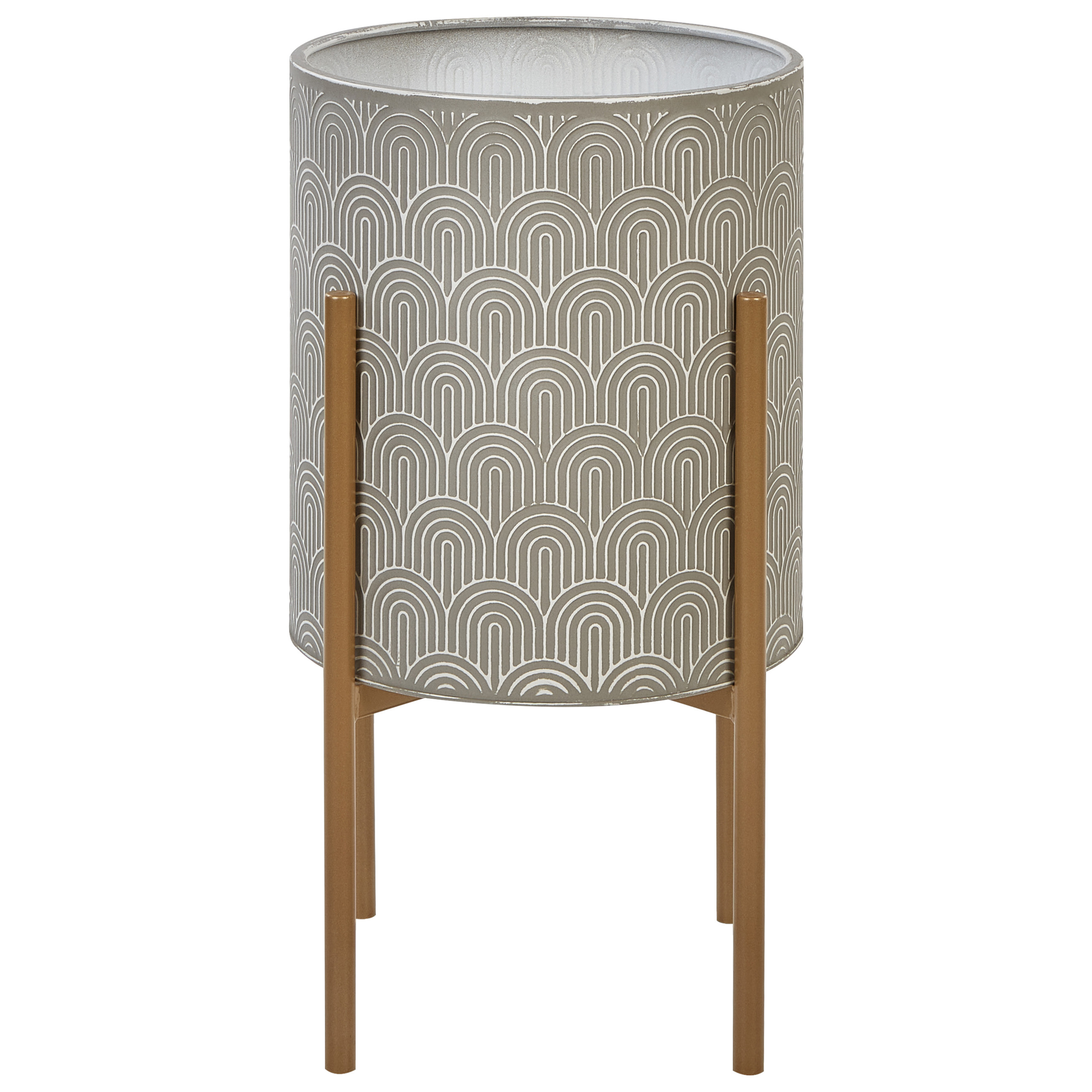 Korotettu kukkaruukku AUBRIETA metalli 31 cm Harmaa