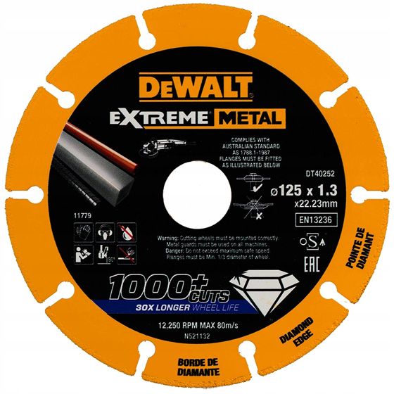 DeWalt Extreme Metal -Timanttikatkaisulaikka Metallille 125 mm