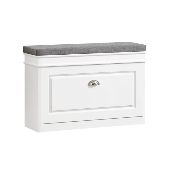 SoBuy Puinen säilytyspenkki FSR82-L-W - kestävä & ekologinen