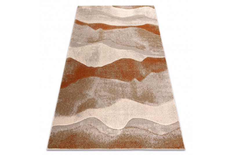 ARCANA 9047 matto beige / oranssi, aallot, moderni 80x150 cm