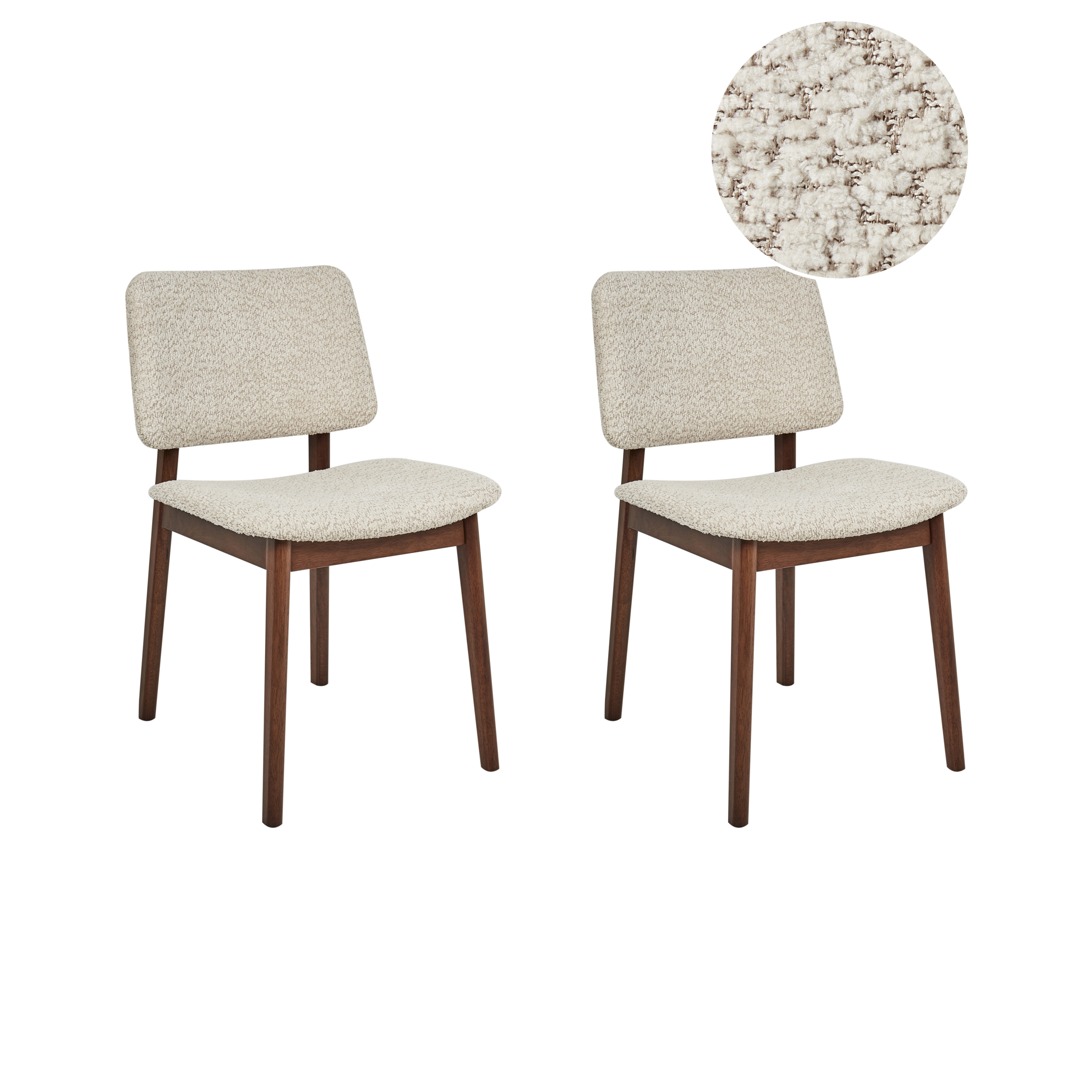 Ruokatuolisetti 2 kpl BLANE Buklee Tummanruskea/beige